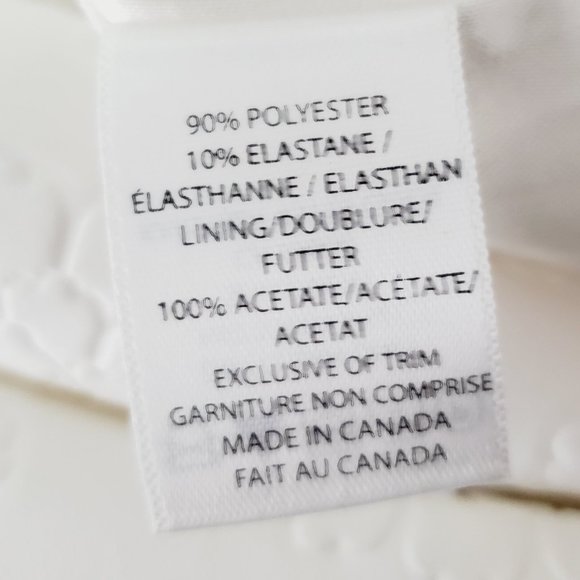 PINK TARTAN White Floral Textured Scuba A-Line Luxury Skirt - Picture 8 of 10